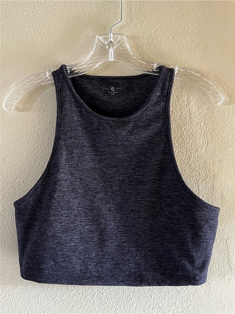 Lou & Grey Charcoal Cropped Tank Top